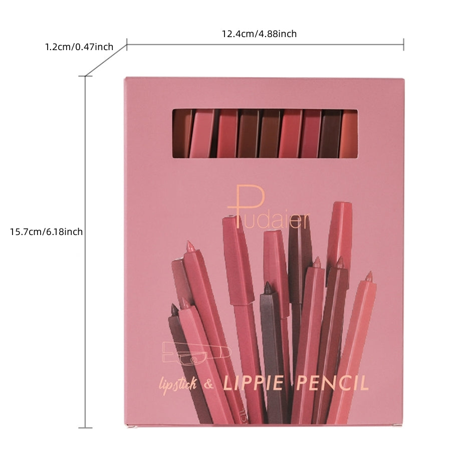 WATERPROOF NON-STICK CUP MATTE LIP LINER LIPPIE MAKEUP PENCIL